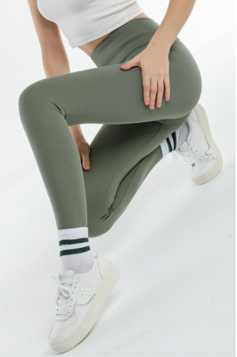 Colanti fitness Slim Vibes, aspect tetra si banda lata in talie cu efect modelator, Petrol inchis