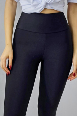 Colanti vatuiti Jany, cu banda sub talpa si efect modelator, Negru