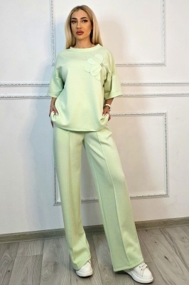 set vernil dama cu aplicatie floare frontala