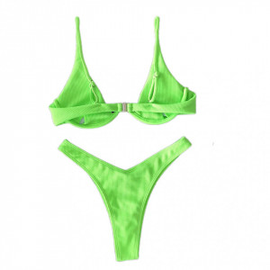 Costum de baie doua piese Yara verde-spate