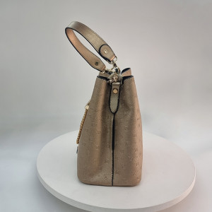 Geanta casual Silver&Polo, cu doua compartimente si curea pentru umar, Auriu2