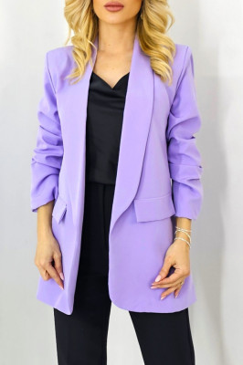 Sacou casual Nora, de lungime medie, Lila, Marime S/M 1