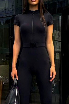 Salopeta modelatoare din lycra Anita, cu maneca scurta, Negru 4