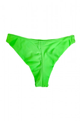 Slip de baie dama, Liam, cu talie medie si croi brazilian, Verde deschis1