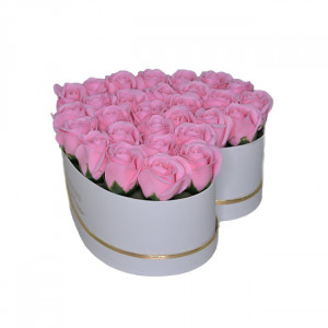 Aranjament floral inima cu trandafiri de sapun Special M3