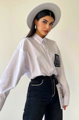 Camasa dama oversize alba