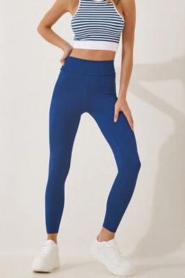 Colanti fitness Slim Vibes, aspect reiat, tetra si banda lata in talie cu efect modelator 4