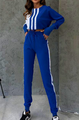 Compleu sport One Balance, bluza cu manseta tip manusa, snur in talie si pantaloni cu banda elastica, Albastru 1