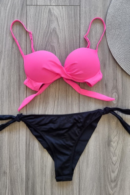 Costum de baie Magnificent, din trei piese, Negru-Roz6