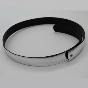 Curea dama Myra, cu efect de oglinda, latime 3 cm, Argintiu