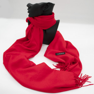 Esarfa tip sal, din material gros cu casmir, in cutie cadou, Rosu, 180x75 cm 1