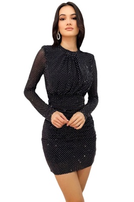 rochie argintie cu pietre