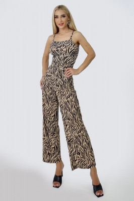 Salopeta larga Olympia, Animal print-leopard