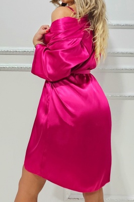 Tinute de Craciun pentru femei Alisia fucsia spate