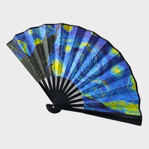 Set Summer, geanta mica pentru plaja, palarie si evantai, Noaptea înstelată, Van Gogh 1