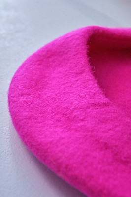 Basca dama French, de tip bereta, Fucsia 5