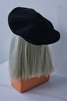 Basca dama French, de tip bereta, Negru 2