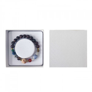 Bratara 10 Planets Red Tiger Eye, din pietre semipretioase in cutie cadou, semnificand planetele galaxiei 3