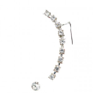 Cercel ear cuff pe toata urechea, Royal Pebbles argintiu pentru urechea dreapta