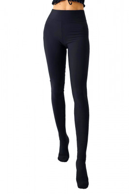Colanti tip dresuri, Dense Feel, cu talpa si banda modelatoare, Negru 5