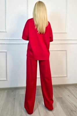 Set dama cu pantaloni lungi si bluza detaliu spate