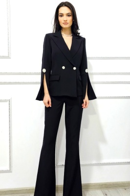 costum elegant cu cristale