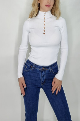 Maleta Gyana, pe gat, cu model decupat, Alb3