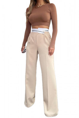Pantaloni eleganti Renato, croiala lejera cu talie inalta si inchidere asimetrica cu doi nasturi 2