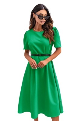 Rochie de vara  SOREYA,  si curea subtire, Verde, Marimea universala