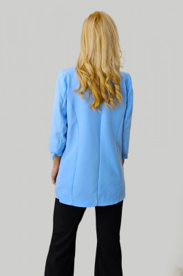 Sacou casual Nora, de lungime medie, Albastru baby blue3