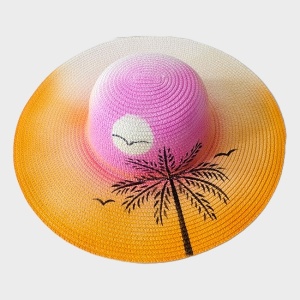 Set Summer, geanta mica pentru plaja, palarie si evantai, Recolta in lanul de grau, Van Gogh 2