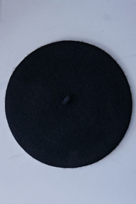 Basca dama French, de tip bereta, Negru 3