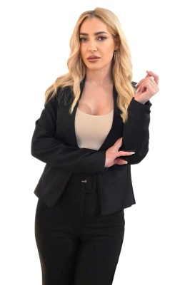 sacou elegant negru pentru tinute smart casual