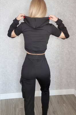 Bluza sport Fancy cu gluga-spate 1