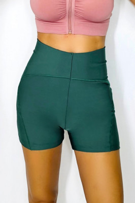 Colanti scurti SHER, cu textura modelatoare si cusaturi evidentiate, Verde3