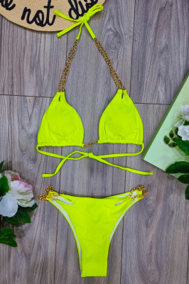 Costum de baie Oceans, din doua piese, Galben