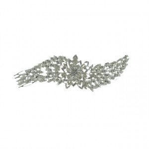 Diadema de par Lora, cu pietre semipretioase, argintie DL012