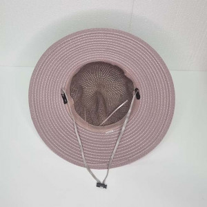 Palarie de plaja Caliopi cu fundite si accesorii, mov
