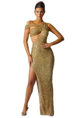 rochie cu paiete si decupaje
