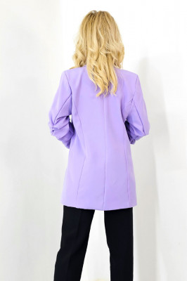 Sacou casual Nora, de lungime medie, Lila, Marime S/M spate