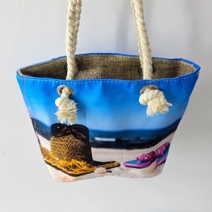 Set Summer, geanta mica pentru plaja, palarie si evantai, Noaptea înstelată, Van Gogh 3