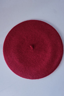 Basca dama French, de tip bereta, Rosu bordo 4
