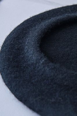 Basca dama French, de tip bereta, Negru 4