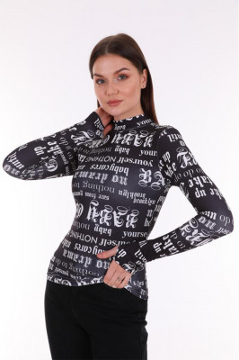 Bluza cropped Bella, pe gat, Drama