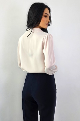 camasa roz eleganta cu perla decorativa