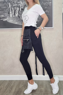 Compleu Joseph, pantaloni si tricou, Alb-lateral