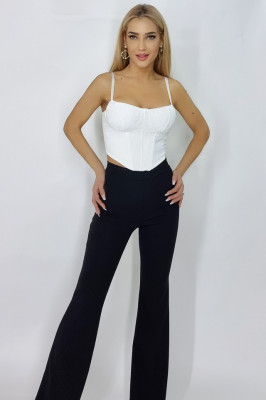Corset Ruma, cu legare reglabila , Alb5