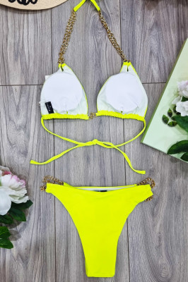 Costum de baie Oceans, din doua piese, Galben1