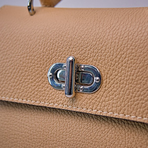 Geanta eleganta, PoshPurse, din piele naturala, de tip business si inchidere laterala, Maro 3