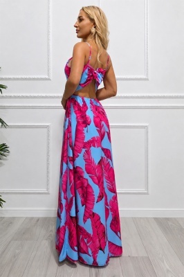 Rochie made in Italia cu imprimeu floral si spate decupat